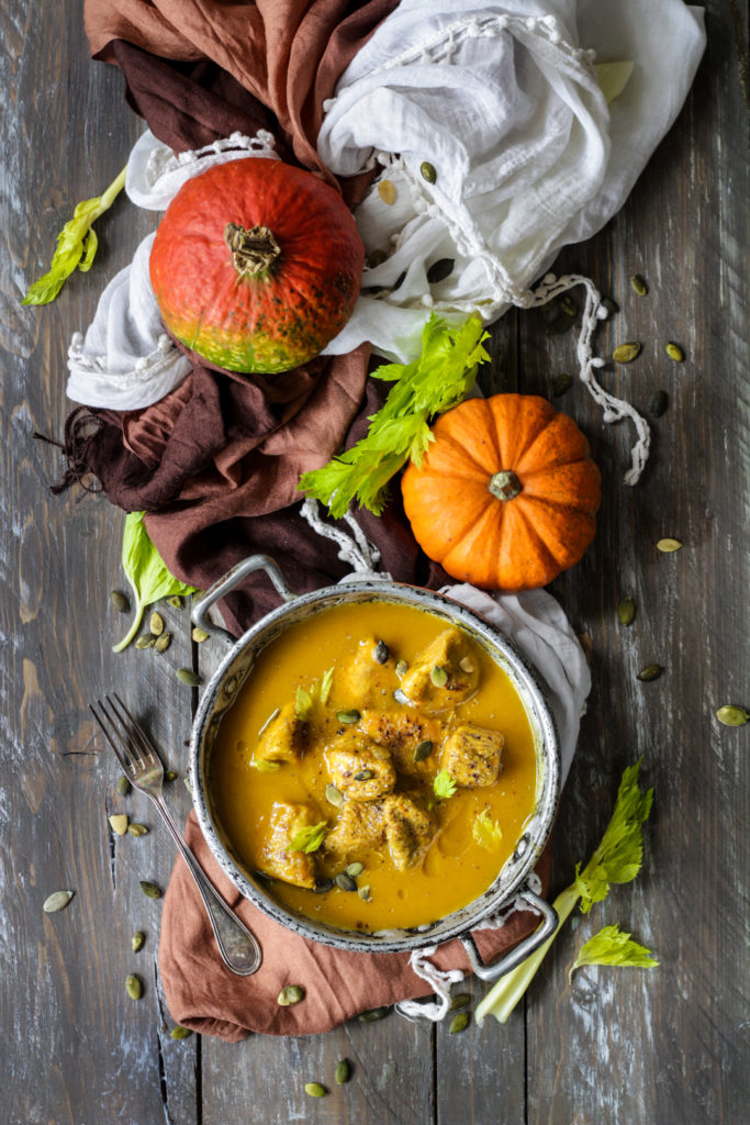 Spezzatino di tacchino zucca e sedano ricetta facile