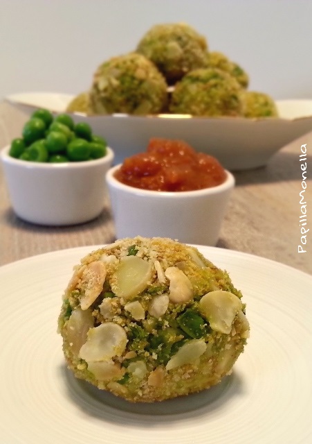 polpettine di piselli e feta alla menta ricetta light