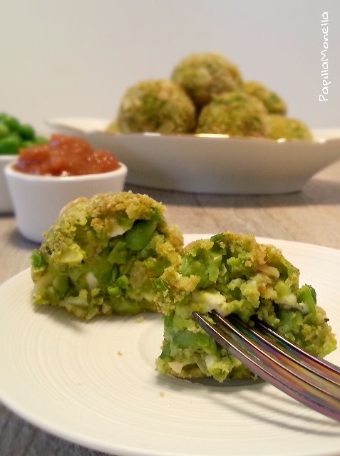 polpettine di piselli e feta alla menta ricetta facile