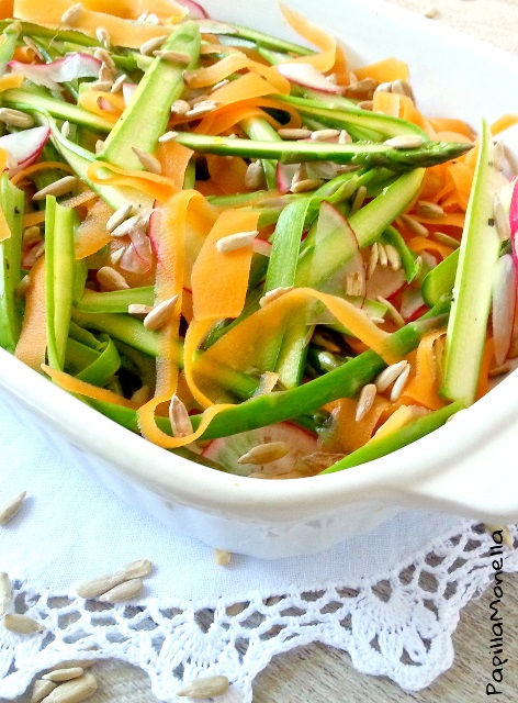 insalata di asparagi crudi e carote ricetta light