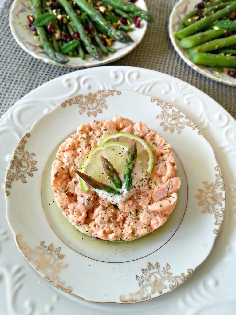 Tartare asparagi, salmone e salsa allo zenzero ricetta light
