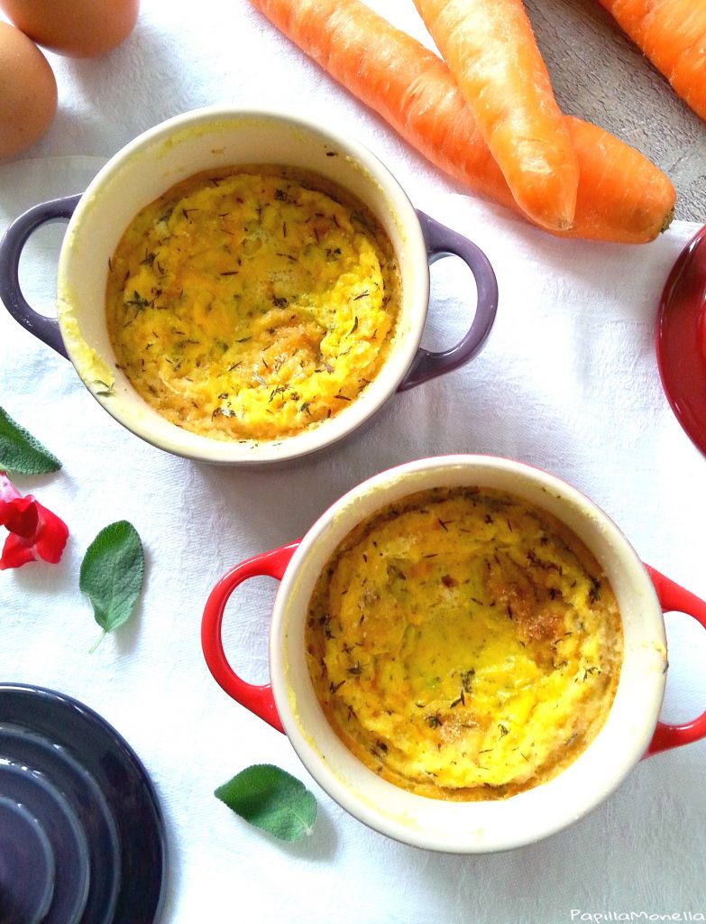 Cocotte di stracchino e carote alla curcuma ricetta light