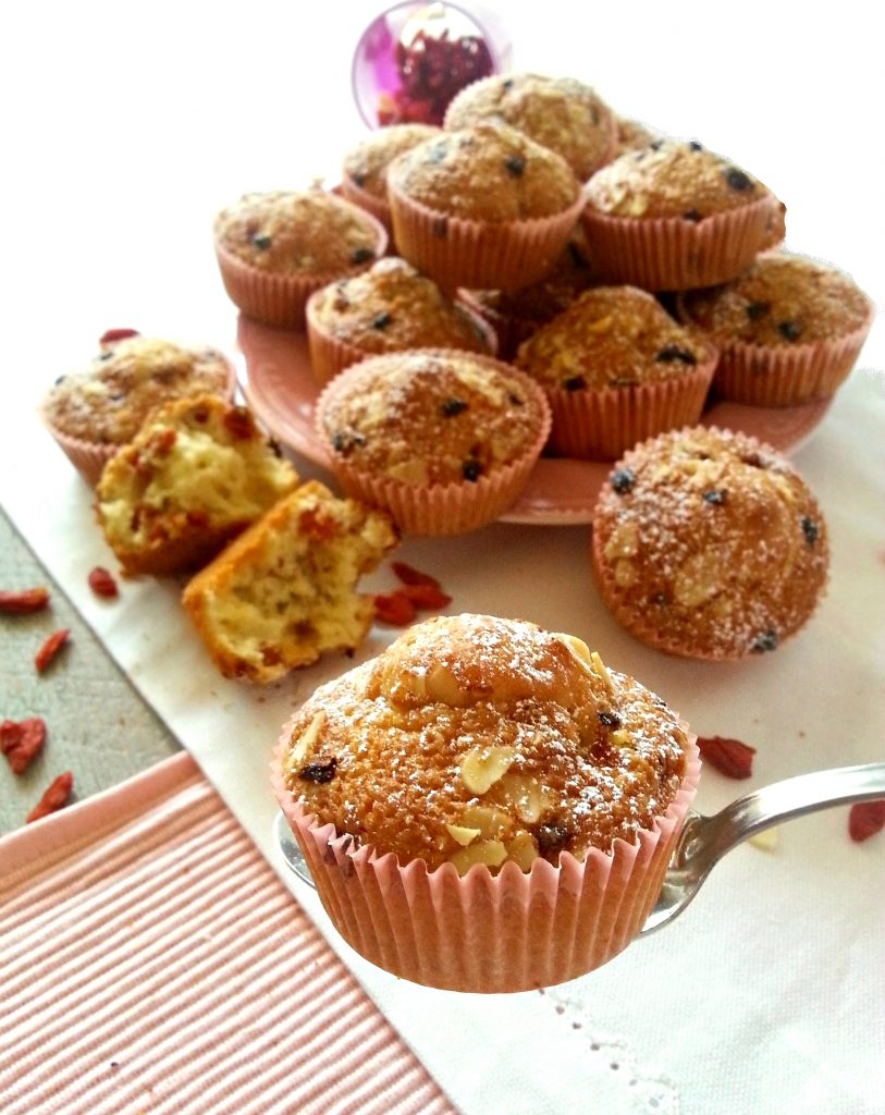 Muffin con Goji e farina di mandorle senza burro