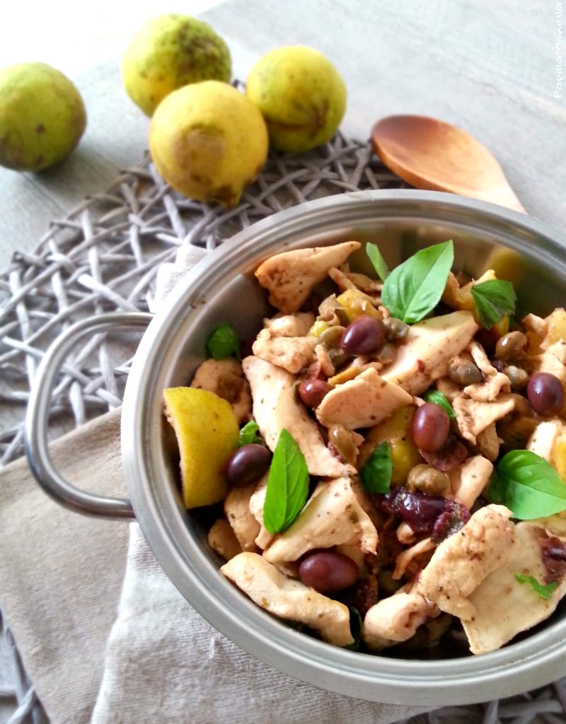 Pollo al limone con capperi e taggiasche ricetta veloce