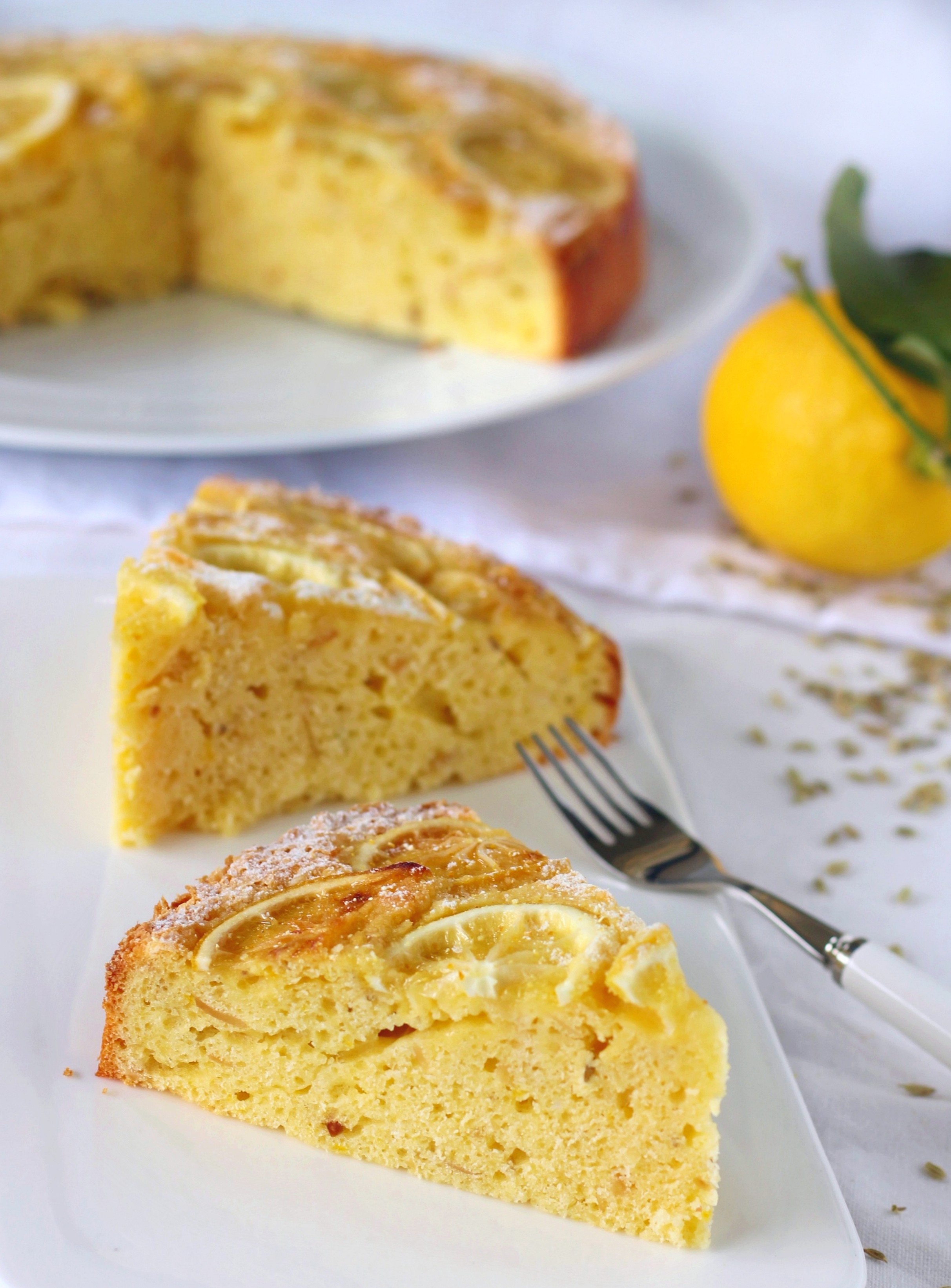 Torta di limoni frullati mandorle e finocchietto ricetta facile