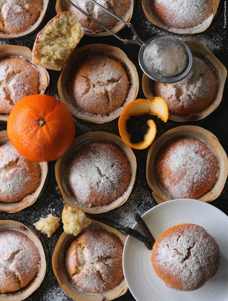 Muffin di albumi con mandarini e pepe del Bengala senza lattosio