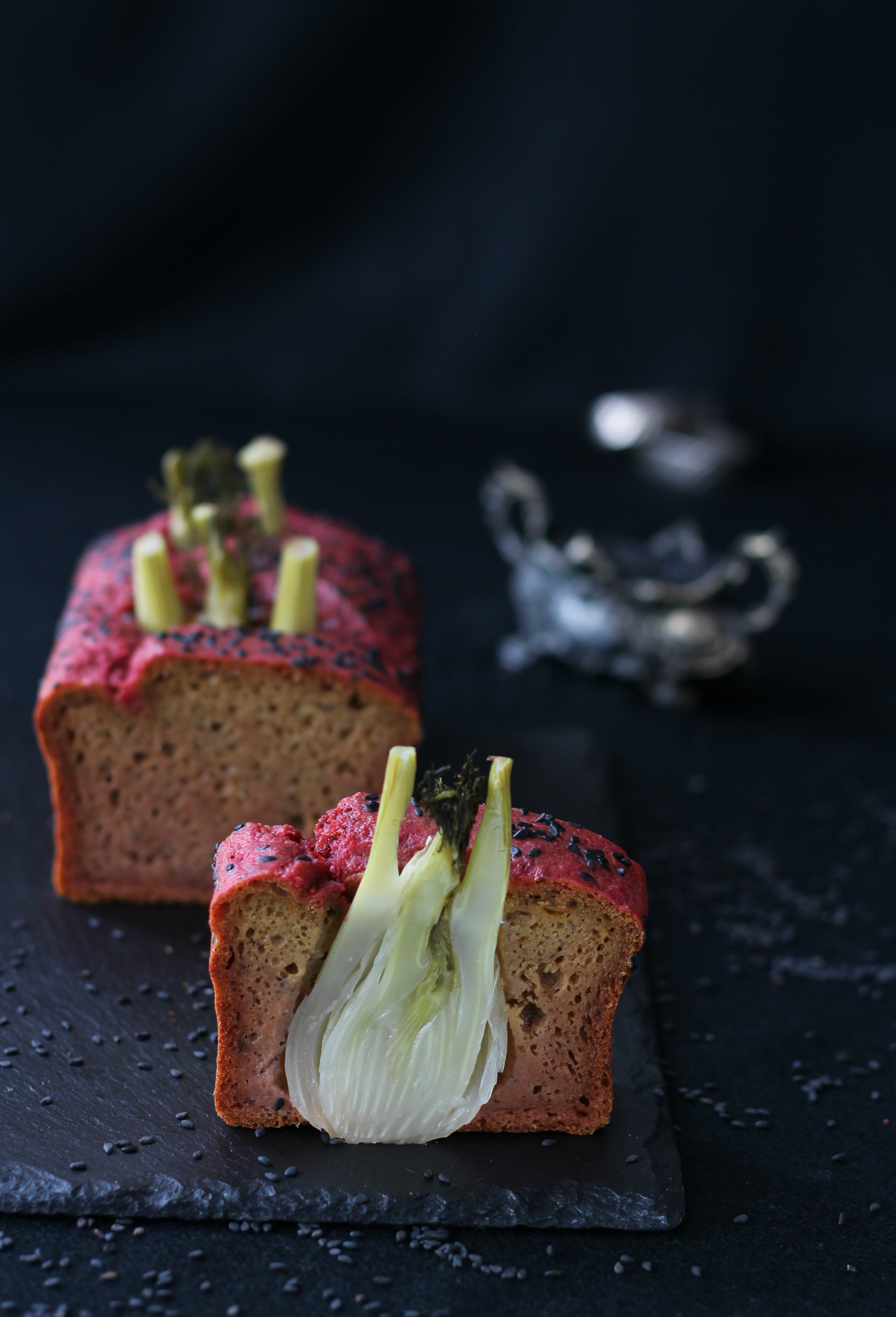 Plumcake salato barbabietole e finocchi interi ricetta