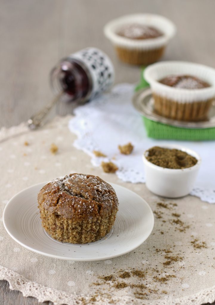 Vegan muffin alla farina di canapa e ciliegia light