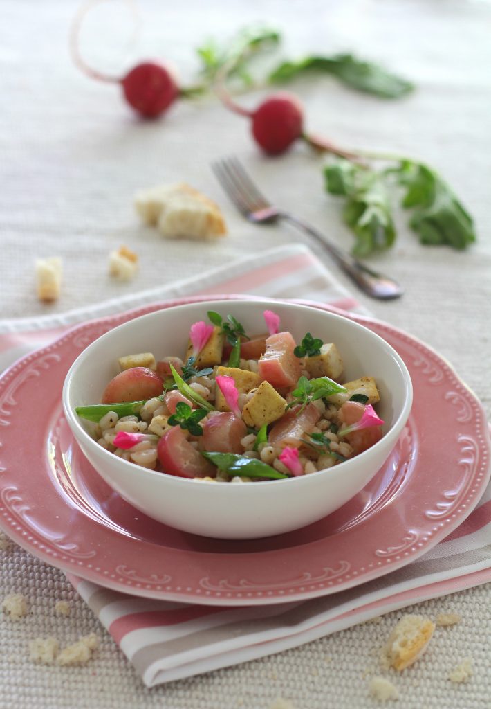 Orzo salad con tofu e ravanelli glassati light