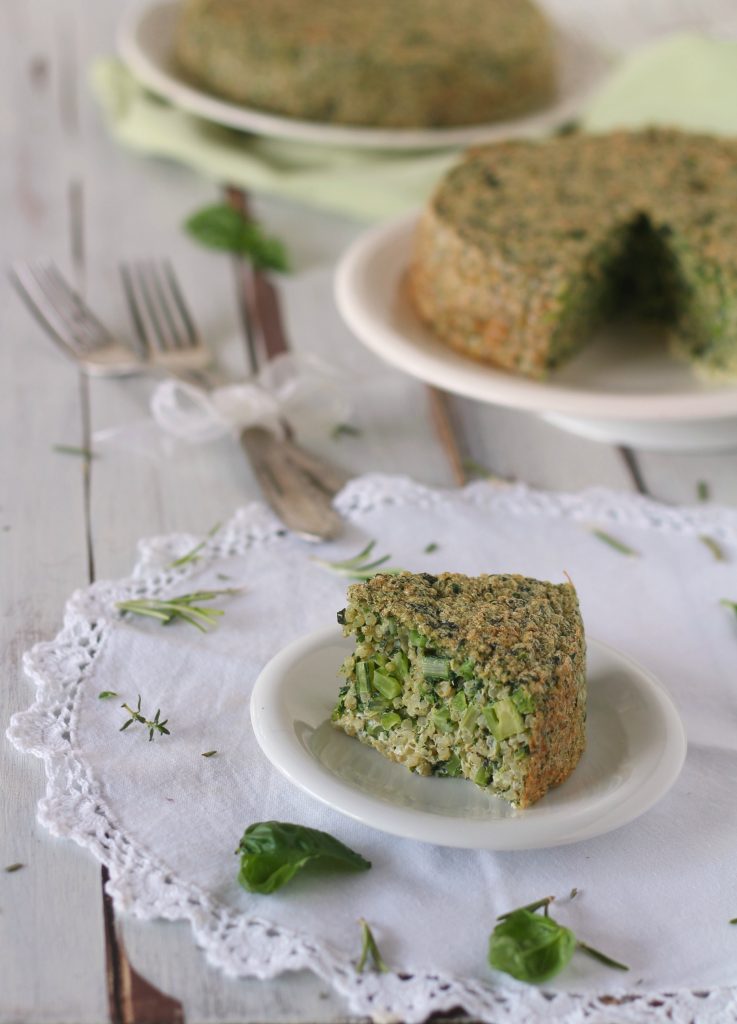 Sformato di quinoa cavolo nero e albumi ricetta vegetariana