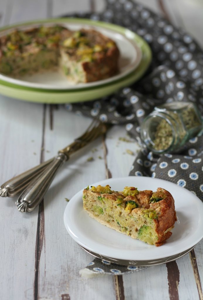 Frittata leggera di albumi broccoli e origano fetta