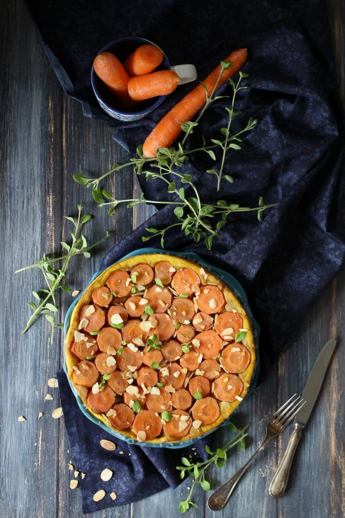 Tarte tatin alle carote e topinambur facile