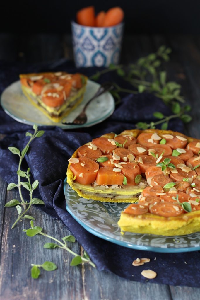 Tarte tatin alle carote e topinambur fetta