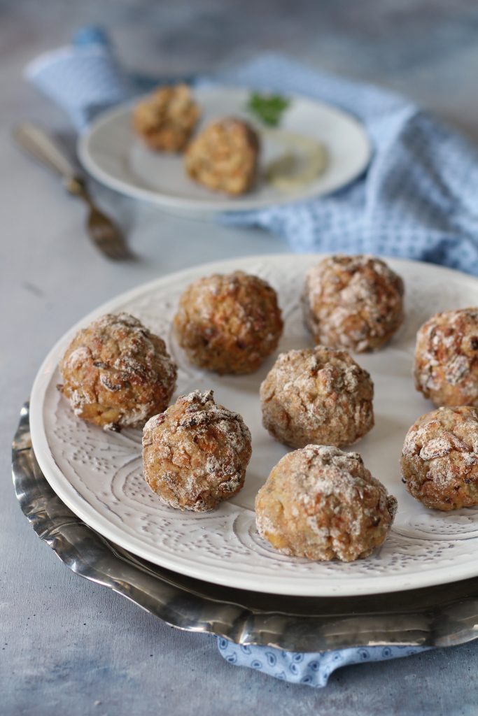 polpette veg di cavolfiore e fiocchi di soia ricetta veloce