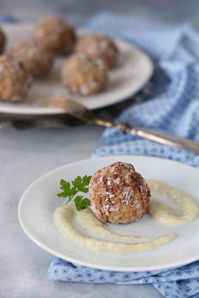 polpette veg di cavolfiore e fiocchi di soia ricetta light