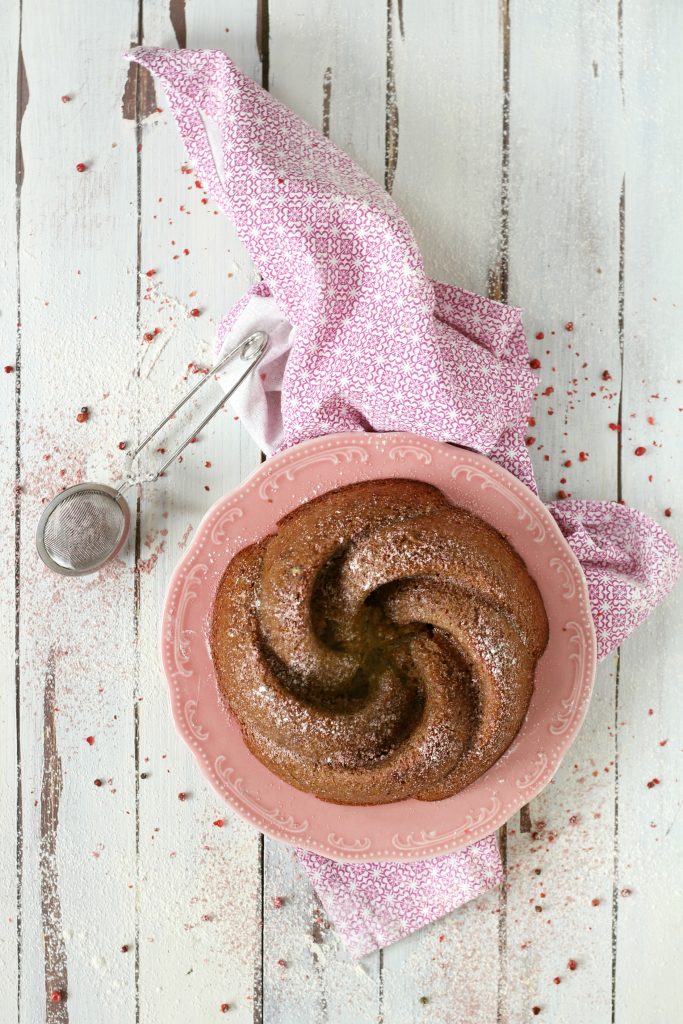 Torta aquafaba nocciolata e pepe rosa Rigoni di Asiago