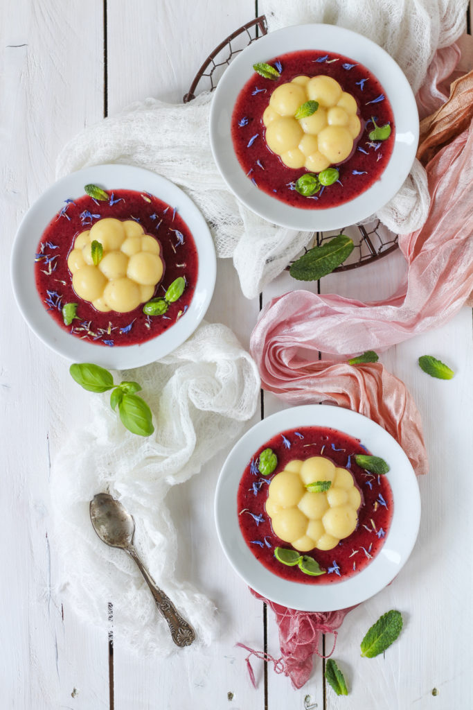 Budino ananas e frutti di bosco con agar agar rigoni di asiago