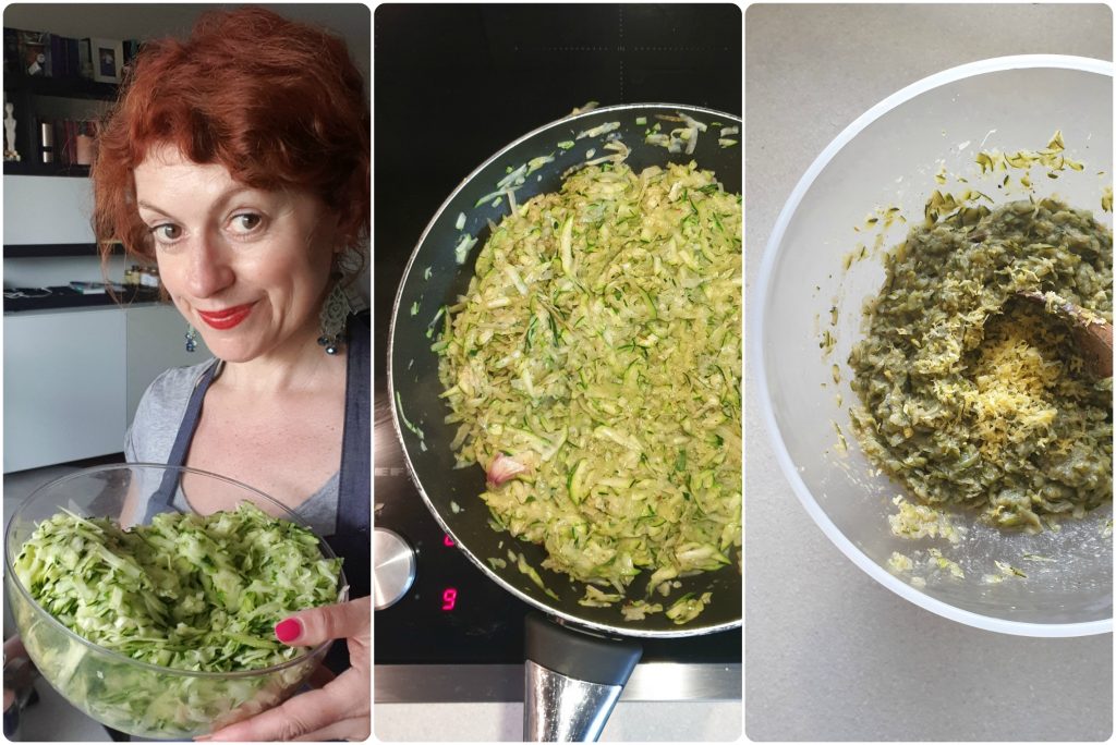 Polpette di zucchine e patate prepara il composto