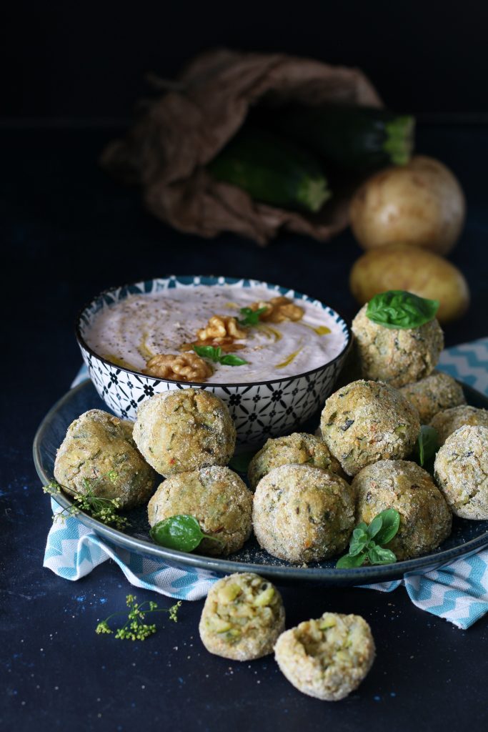 Polpette vegan di zucchine e patate con Airfryer facili e light