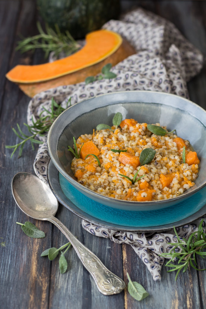 Sorgo risottato alla zucca senza glutine vegan