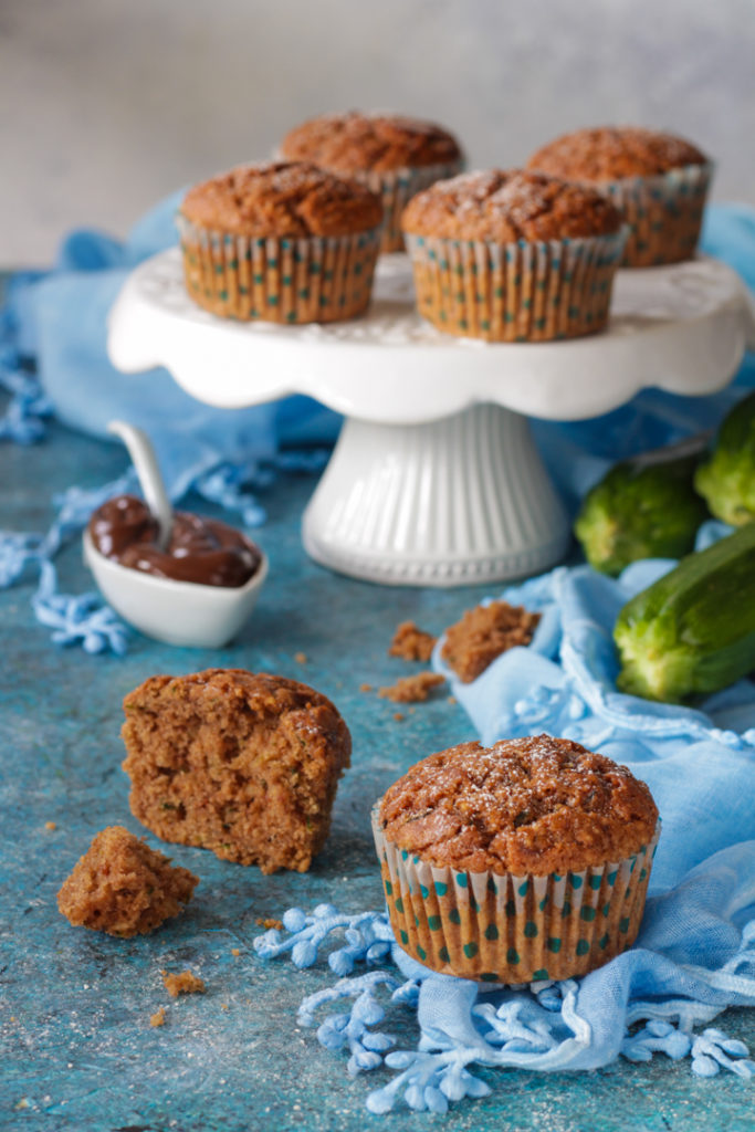 Muffin dolci zucchine e nocciolata senza lattosio facili e veloci