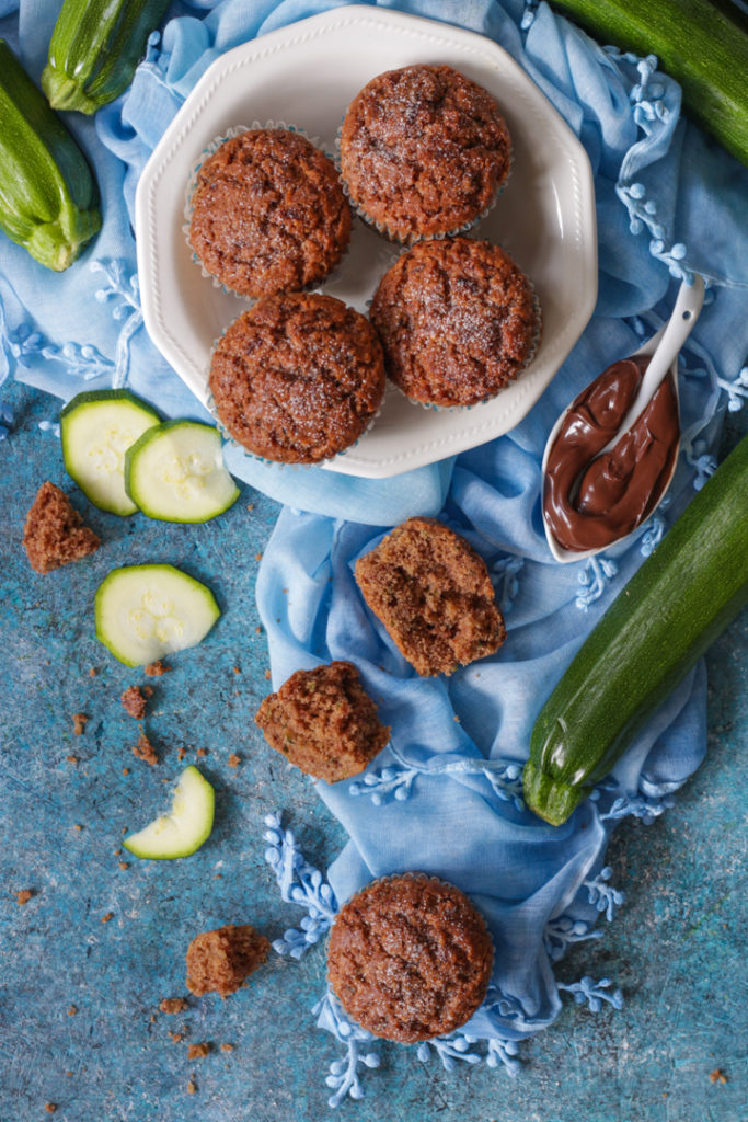 Muffin dolci zucchine e nocciolata senza burro