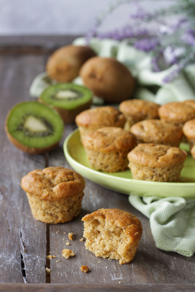 Muffin vegan ai kiwi frullati morbidi light