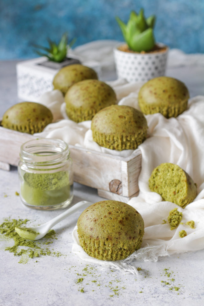 Muffin al vapore con tè Matcha facili e veloci