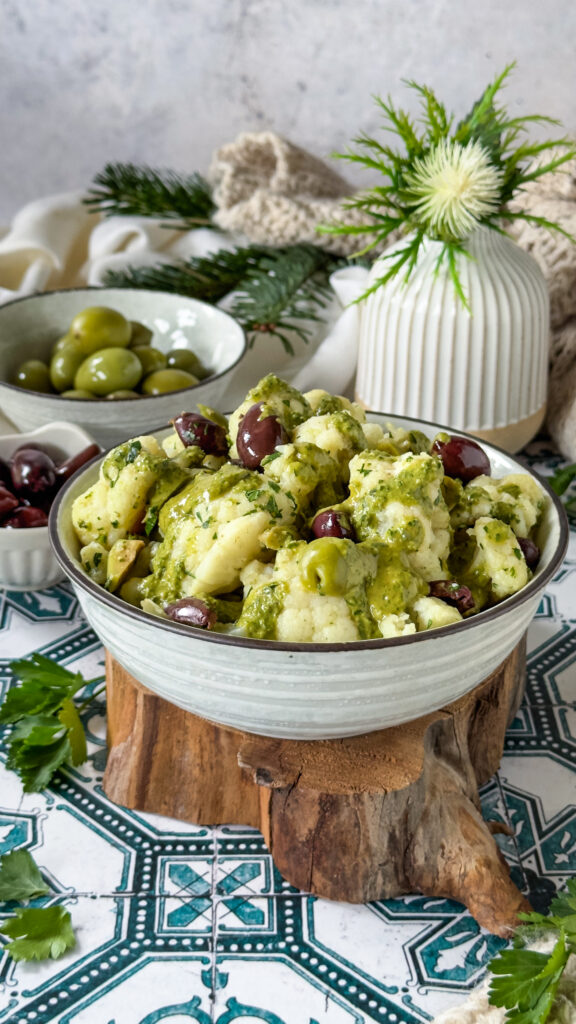 Insalata di cavolfiore con crema di olive