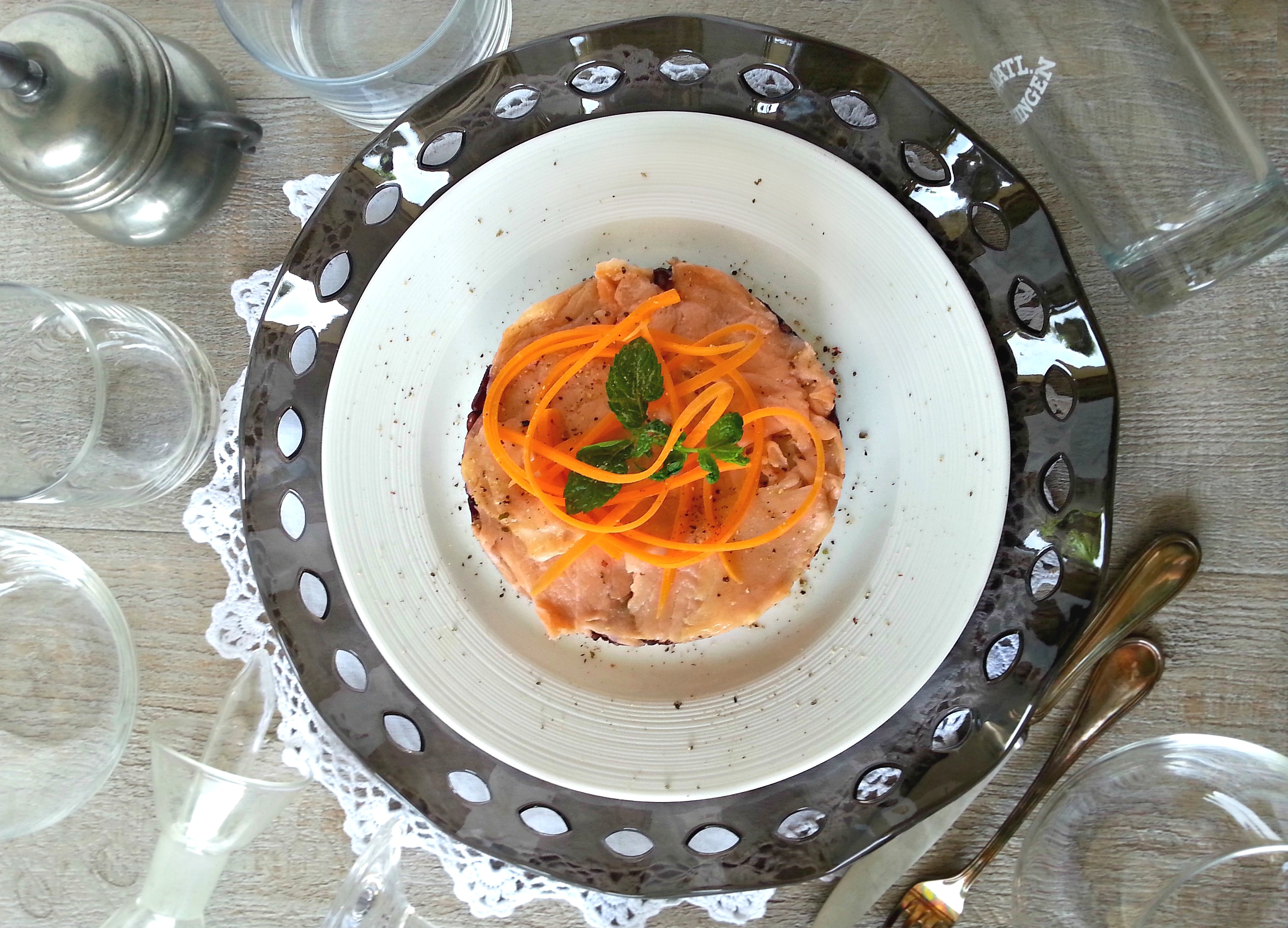 Tortino Di Riso Venere E Salmone Affumicato Papilla Monella