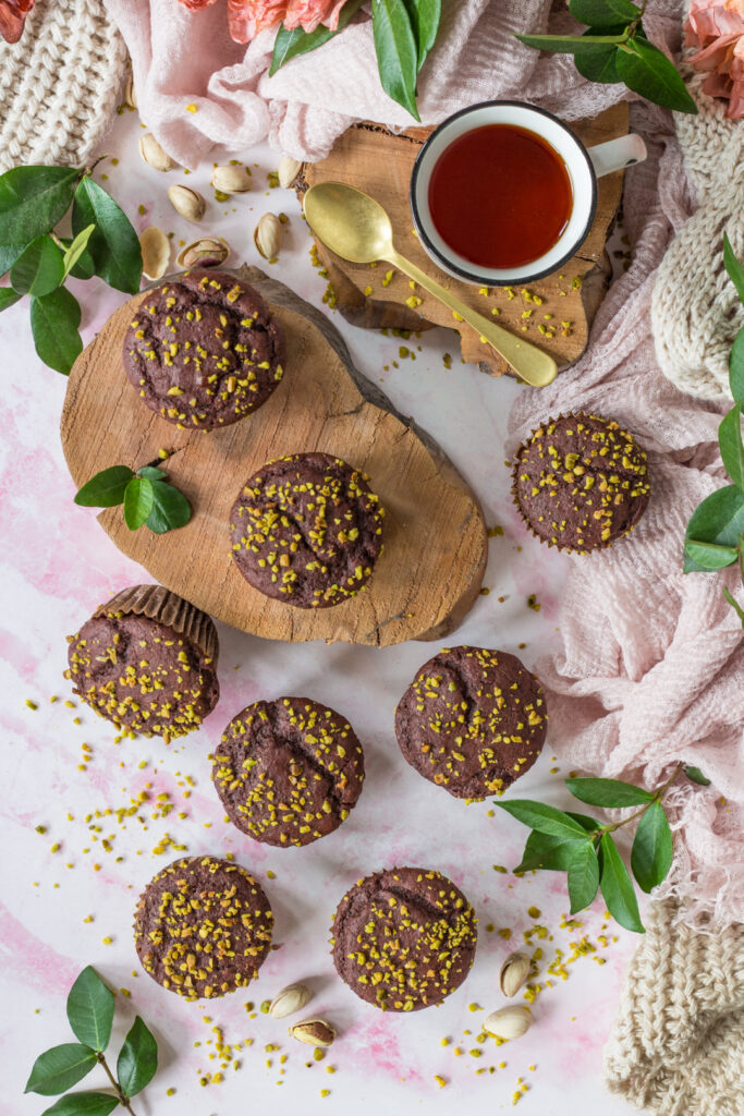 Muffin vegani barbabietola e cioccolato