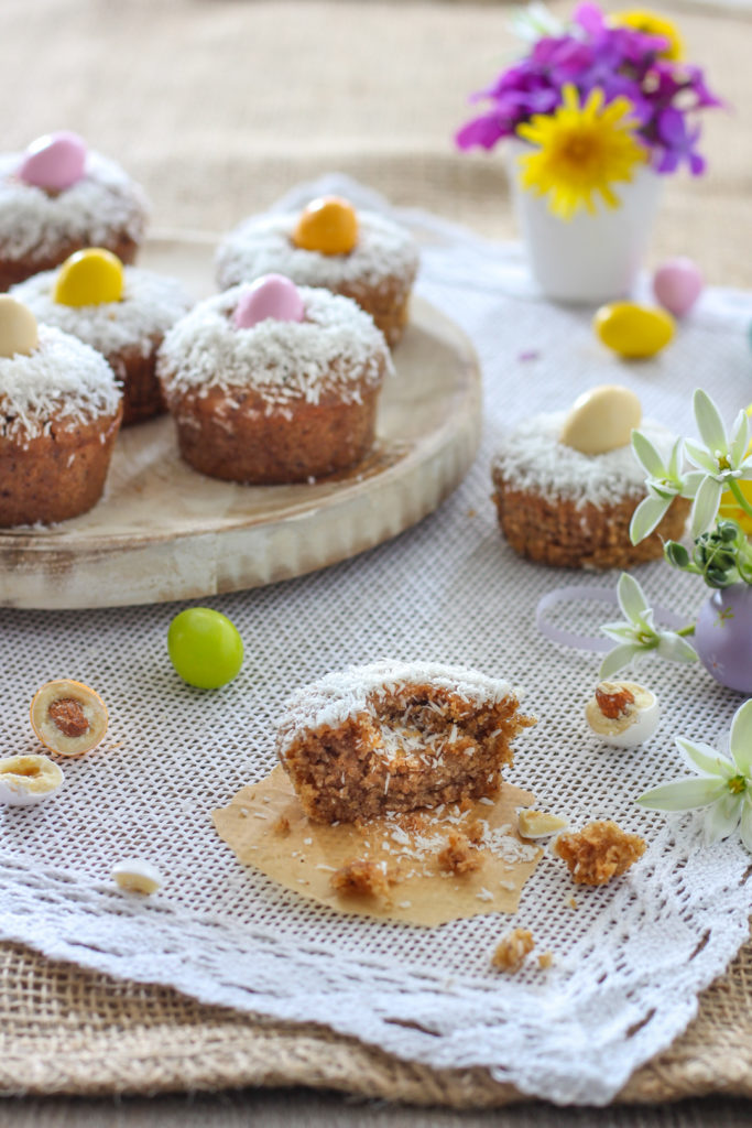 Vegan muffin pasquali cocco e cacao golosi leggeri