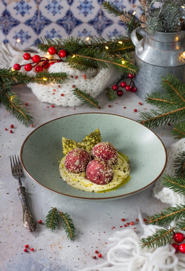 polpette veg ceci e barbabietola