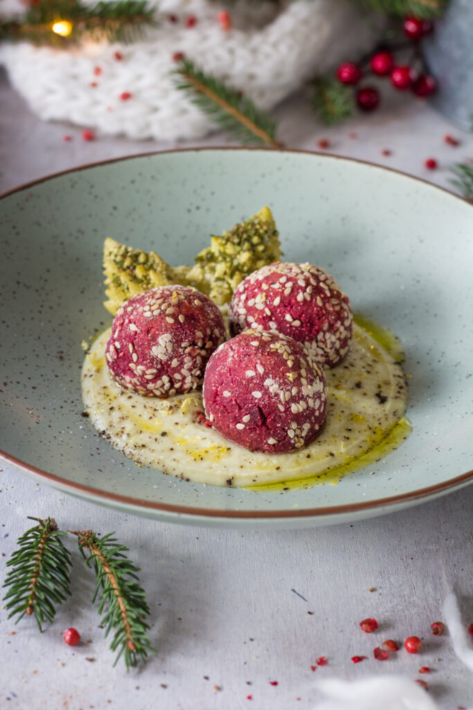 polpette veg ceci e barbabietola