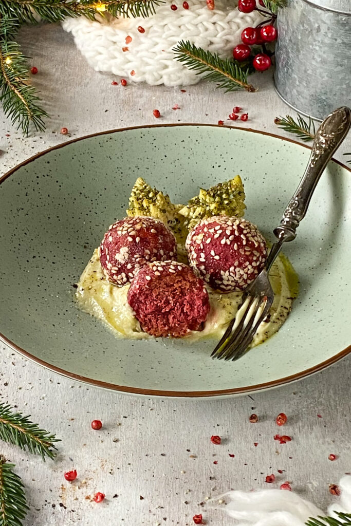 Polpette vegane barbabietola pronte da gustare