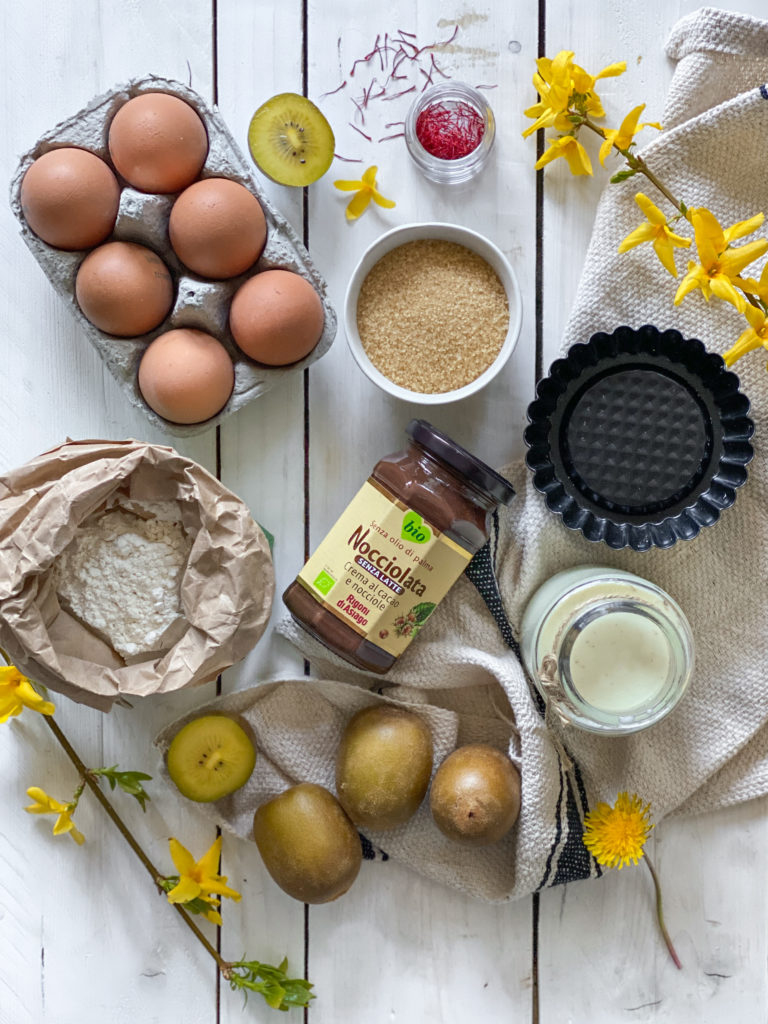 Crostatine morbide zafferano e nocciolata ingredienti Rigoni di Asiago