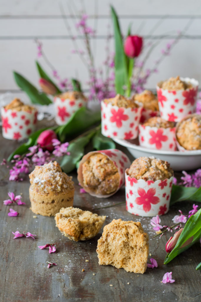 Muffin albumi e nocciole con zucchero muscovado golosi e light