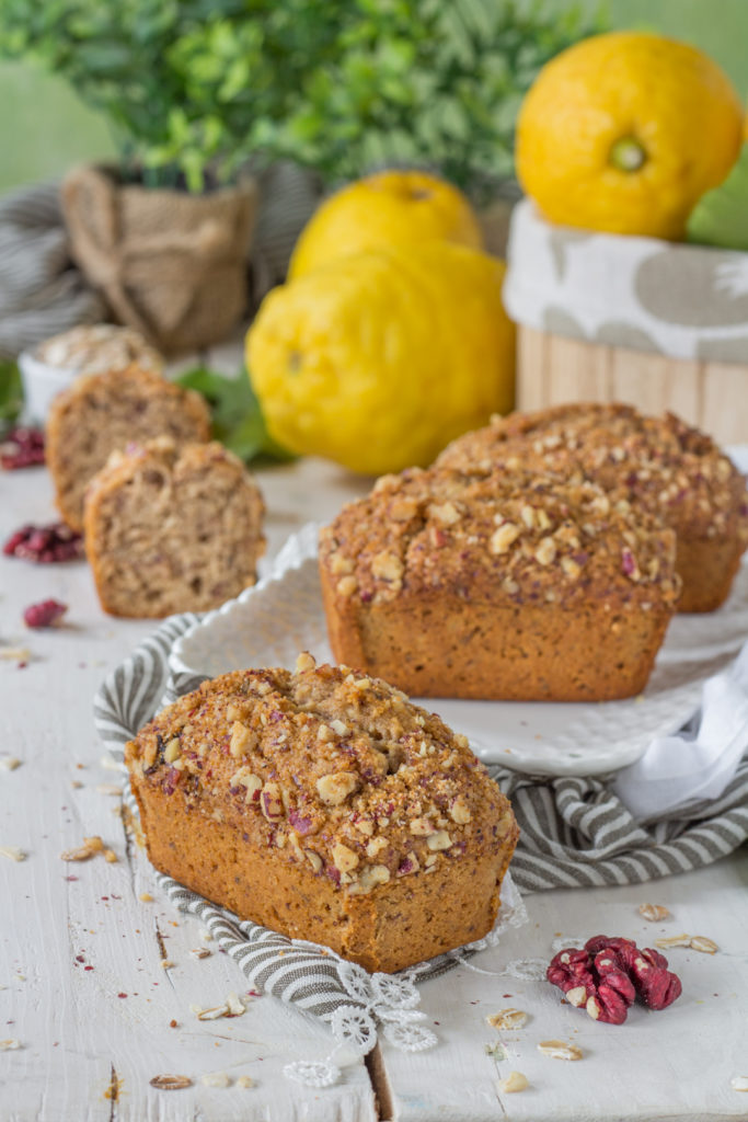 Vegan plumcake noci avena e marmellata limoni rigoni di asiago