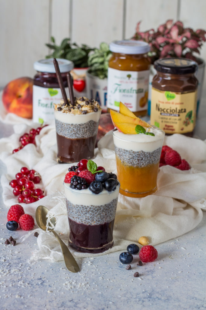 Dessert alla chia con confettura e Nocciolata Rigoni di Asiago