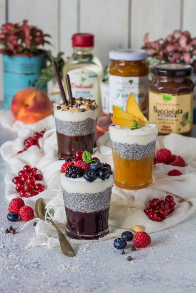 Dessert alla chia con confettura e Nocciolata Rigoni di Asiago dolcedì