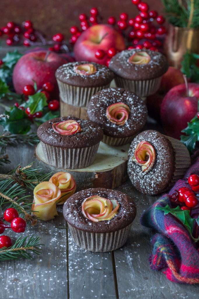 Muffin al Brachetto con cuore di mela