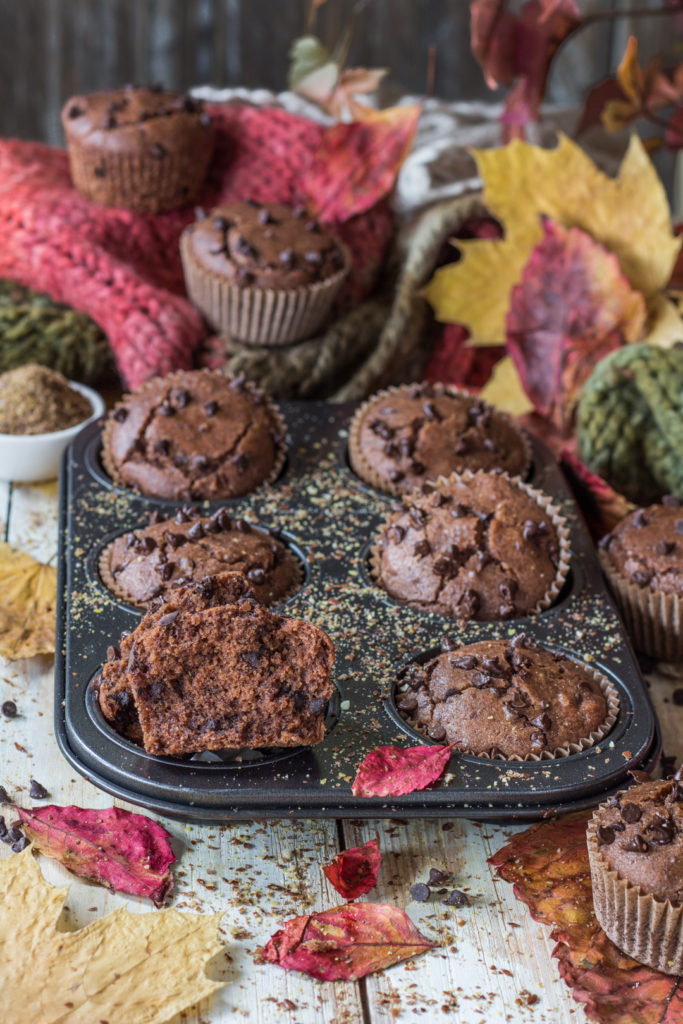 Muffin veg glutenfree con lino e cioccolato senza lattosio