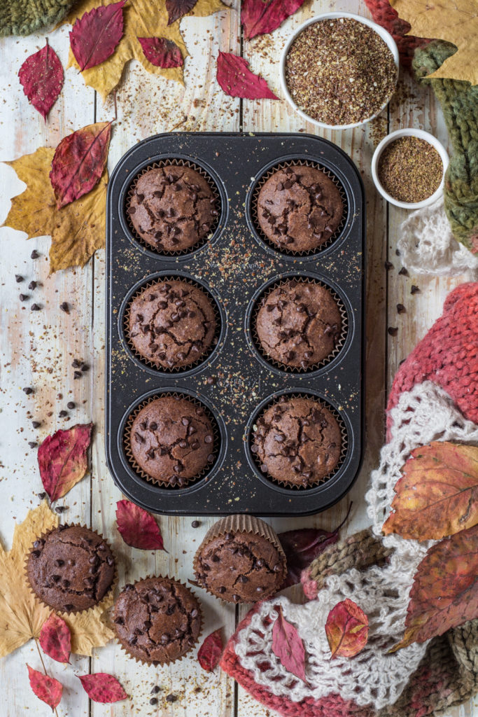 Muffin veg glutenfree con lino e cioccolato