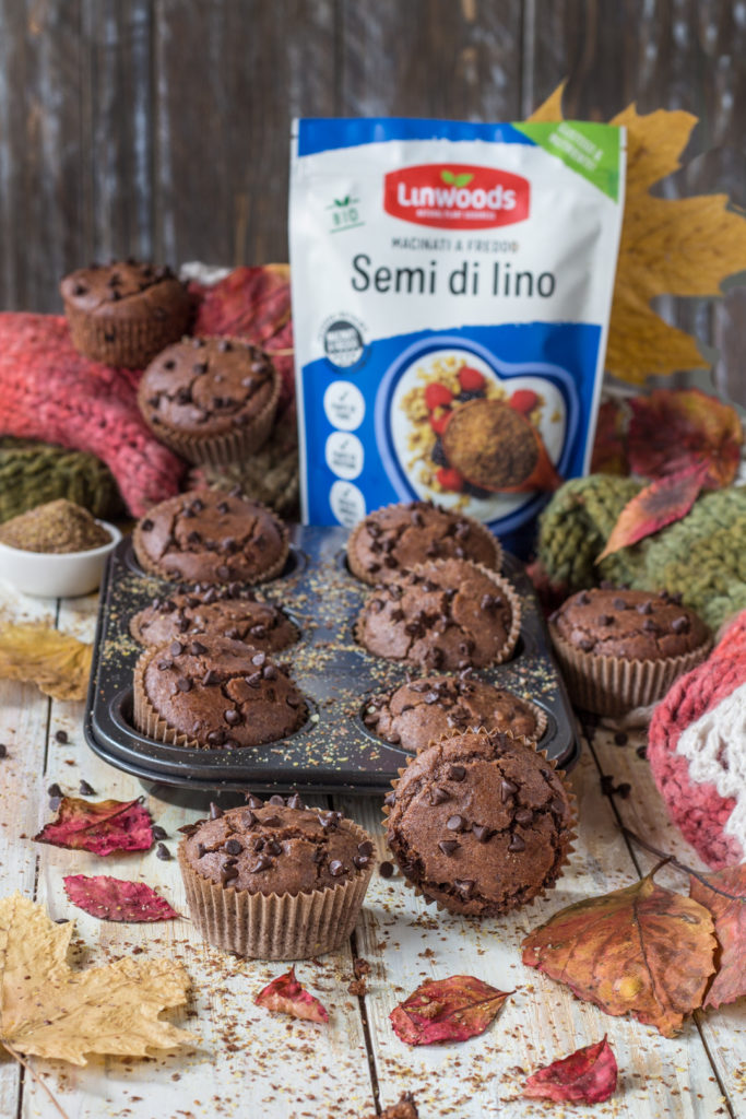 Muffin veg glutenfree con lino e cioccolato LInwoods