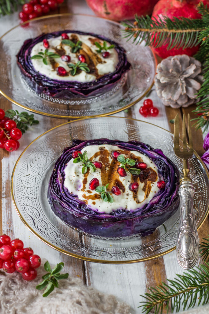 Cavolo cappuccio al forno con creme fraiche