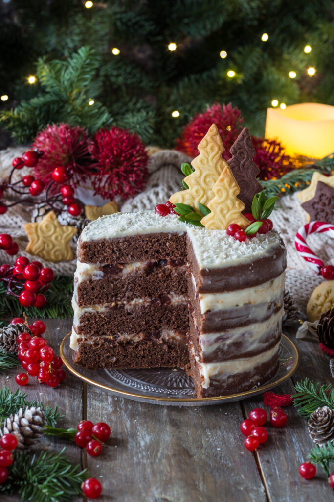 Torta di Natale vegan naked cake