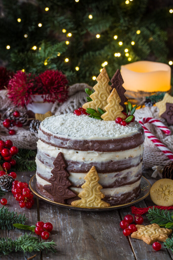 Torta di Natale vegan naked cake