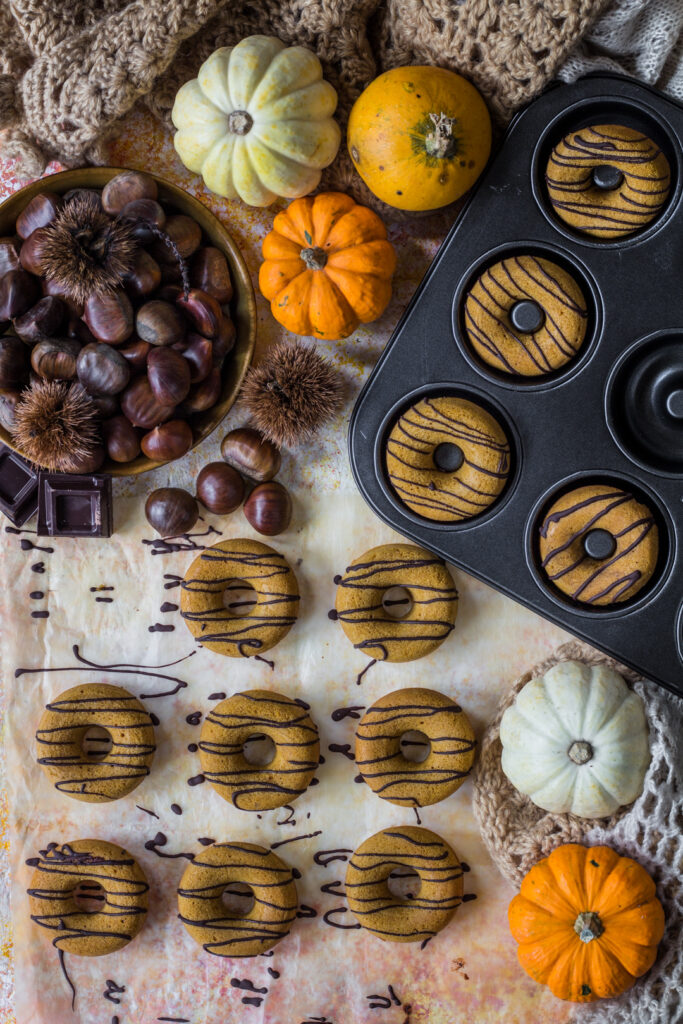 Donuts veg con zucca e farina di castagne