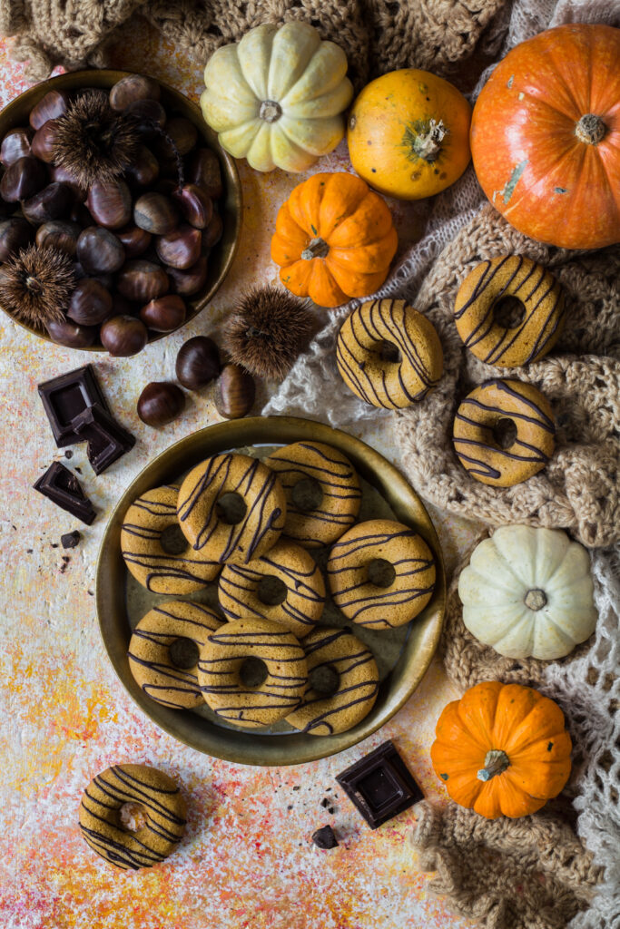 Donuts veg con zucca e farina di castagne