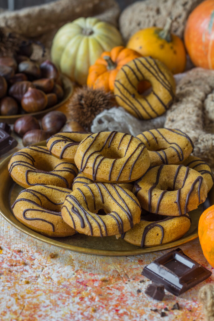 Donuts vegani con zucca e farina di castagne